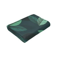 Пролетни зелени листа шаблони за хвърляне на шаблони, пухкаво меко уютно одеяло фланелен плюшен диван от микрофибър 80 x60