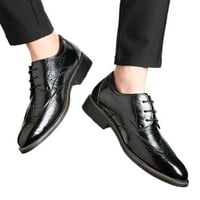 DMQUPV заблудени обувки Мъжки дишащи кухи бизнес бизнес ежедневни обувки Небрежни обувки за мъже Кожени обувки Черно 10