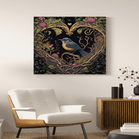 Крилат романтика - Птици на любовта платно стено изкуство