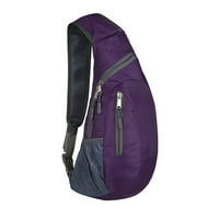 Мъжки и женски твърд цвят цип сгъваема чанта за гърди с едно рамо кръстосано чанта спортна чанта на открито рамо чанта