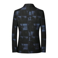 Яке за костюм на Vedolay Men's Men's Lapel Collar Single Long Loweve Crop Top Blazer яке, XL