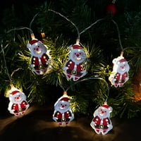 Коледни струни светлини Коледни кукли Струнни светлини, камбани, снежен човек, Дядо Коледа Бастулка, LED декоративни светлини Коледни декорации Светкавици от днешния ден на разчистване