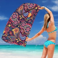 Microfiber Beach кърпа Супер лека цветна цветна кърпа за баня пясъчна плажна одеяло за многоцелеви кърпа за пътуващ басейн