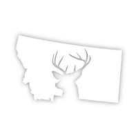 Монтана Държава Стикер Стикер Декал Намазване - самозалепващ винил - устойчив на атмосферни влияния - Произведен в САЩ - много цветове и размери - Пушка за лов на лов