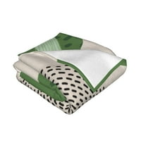 Хвърлете одеяло, зелено абстрактно флорални графити машини за миене за диван