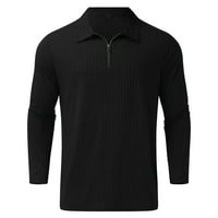 Mafytytpr мъже ризи под $ големи и високи мъже ежедневни солидни пуловерици с цип с висока еластична блуза