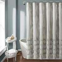 Сива винтидж ивица прежда боядисана памучна завеса за душ, 72 72