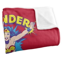 Wonder Woman, летяща през копринено докосване Супер меко одеяло 50 '60'