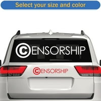 Стикер за цензура Decal Die Cut - самозалепващо винил - устойчив на атмосферни влияния - направен в САЩ - много цветове и размери - свобода на словото