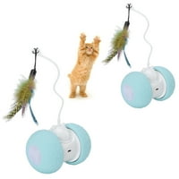 Интерактивни играчки за котешки котки, автоматично управление на котешки колела USB презареждане на многофункционален сладък за котета стоящ модел, модел на котка на късмета