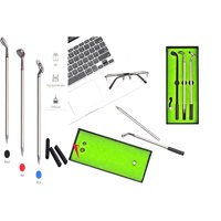 Sunisery Mini Golf Pen Set Desktop Golf Подарък за подарък с химикалки за голф за голф
