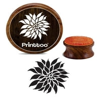 Printtoo Craft Textile Round Platch Floral Patcher дървени каучукови печати за зареждане на скрап