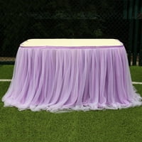 Spree tulle table пола еластична мрежа тюл покривка от твърд цвят сватбена партия домашна покривка декорация на маса