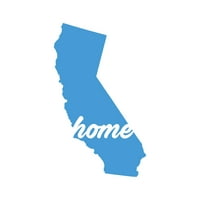 Калифорнийският домашен стикер Декал Дим отряза - самозалепващо винил - устойчив на атмосферни влияния - Произведен в САЩ - много цветове и размери - държавна форма CA Love