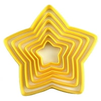 Звездна форма Фондан торта бисквита резачка форми за декорация на декорация на приспособление за печене на приспособления