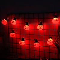 Worallymy Halloween LED String Lights Festival Pumpkin Ghost Skeleton Fairy Lights USB и батерии Захранвани декорации за домашно парти реквизит