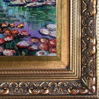 Tori Home Water Lilies, Pink 'от Claude Monet Framed картина на платно