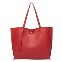 Женска чанта за кръстосана чанта с капацитет на пискюла за раменна чанта с голяма кожа мека чанта чанти раменни чанти