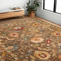 Alexander Home Megan Traditional Floral Area Rug 2'-6 7'-6 бегач-Teal Multi