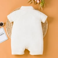 Unise Child Onesies Бебе унизинг памучен плътно цвят пролет през лятото къси ръкав ромперски дрехи дрехи