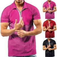 Поло тениски за мъже ежедневни спортове Резюме три Raglan ръкави за ревера цип D Golf Rish Multi-Color L, XL, XXL, XXXL