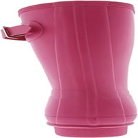 Hunter Original Short Cubber Rain Boot, Natural Cubber, Sherpa подплата, неплъзгаща се протектор - ярко розово