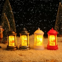Коледни настолни фенери коледни работни фенери преносими свещи фенер декоративни светодиодни свещи светлина Коледна декорация Домашно парти мигаща висяща фенер батерия захранване