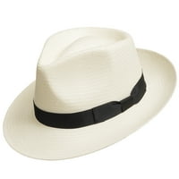 Fedora Gullport възнаграждаване на класически слама панама шапка Екзотично перо ултрафино