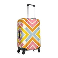 Полиестер еластичен багажен капак, жълта линия геометричен модел Пътуване куфар за прах за прах за колесен куфар