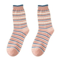 Puawkoer жени есен и зима съвпадащ кариран печат сгъстени топли средни тръби чорапи жени дебели чорапи на екрана чорапи плюс размер компресиране чорапи Широки теле