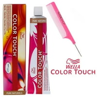 Светло кафяво злато Wella Color Touch от Weiia Demi-Permanent Haircolor Dye, без амоняк цвят на косата на W елегантен розов арган гребен
