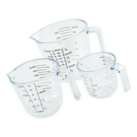 Хемотон прозрачни градуирани чаши за печене на чаши течни измервателни чаши с мащаб
