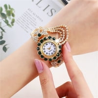 Дами гледайте моден диамантен златен женски часовник за китки （GP7702)