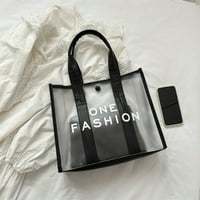 Жени ежедневни чанти Писмо PVC прозрачна чанта за пътуване модна момичета ръчни чанти