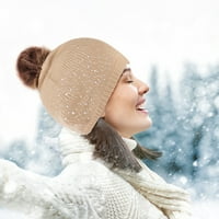 haxmnou зимни шапки на открито твърдо цветно плетена памучна шапка слънцезащитен крем бягаща спортна топла плетена шапка
