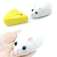 Mini Remote Control RAT фалшива играчка за мишка с контролер на сирене, реалистични пълнени животински плюшени интерактивни котешки играчки