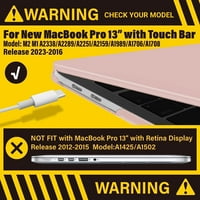 Съвместим с MacBook Pro Case - M A A A A A A A1708, калъф за хардш и клавиатура и филм за екран, Ню Йорк, T13NYC+2