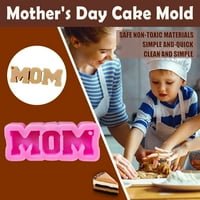 Fnochy Kitchen Gadgets Най -продавани майчин ден силиконово писмо плесен Направи си шоколадов кекс за кекс за кифли за кифли