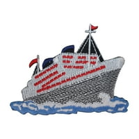 1855Z Круизен кораб Patch Морска ваканционна ваканция бродирано желязо на апликация