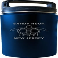 Sandy Hook New Jersey Souvenir oz гравиран флот изолиран двойна стена от неръждаема стомана бутилка бутилка за бутилка