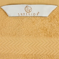 Впечатления Bolingbroke екологичен памучен памучен комплект за кърпи за баня, злато