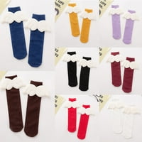 Подаръци за деца новородени бебешки момичета чорапи крило солидна пета дизайн сладък костен шев fragarn