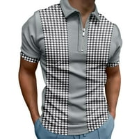 Мъжки летни ежедневни хрътки щампа с цип с изключване на яка блуза с къси ръкави риза риза за мъже дълъг ръкав под скраб мъже с дълъг ръкав мъж мъжки комплект мъжки големи ризи мъжки ризи ризи