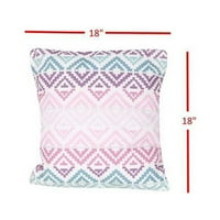 Chevron Pink, лилава декоративна възглавница за домашен декор - комплект от 2