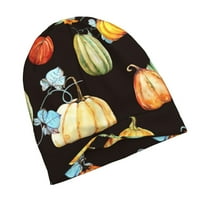 Акварелен есенна тиква сложиво шапка за жени мъже разтягащи се сън шапка функция подарък есен за ежедневни шапки