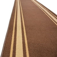 Персонализиран размер на бегач за килим с резистент на поддръжка на поддръжка Ограден килим Runner Solid Border Brown Color Cut to Size Roll Runner Rugs от краката Персонализиране в САЩ съор
