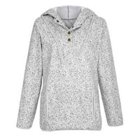 Tking модна дамска жилетка с качулка суичър ежедневна пуловер туника горна ръкав риза от кардиган за жени бели XL