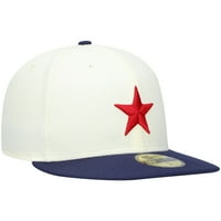 Мъжката нова ера White Detroit Stars Cooperstown Collection се върне обратно на часовника 59fifty Fitted Hat