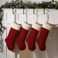 Kiplyki Clearance есенни чорапи за жени Коледа сплайсиране на складиране на вълна висулка Коледни декорации Подаръчни чанти чорапи чорапи