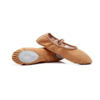 Daeful дамски танцови обувки плоски балетни обувки кръг пръсти плоски балети разтягат комфорт фиш на чехъл камила 11.5c